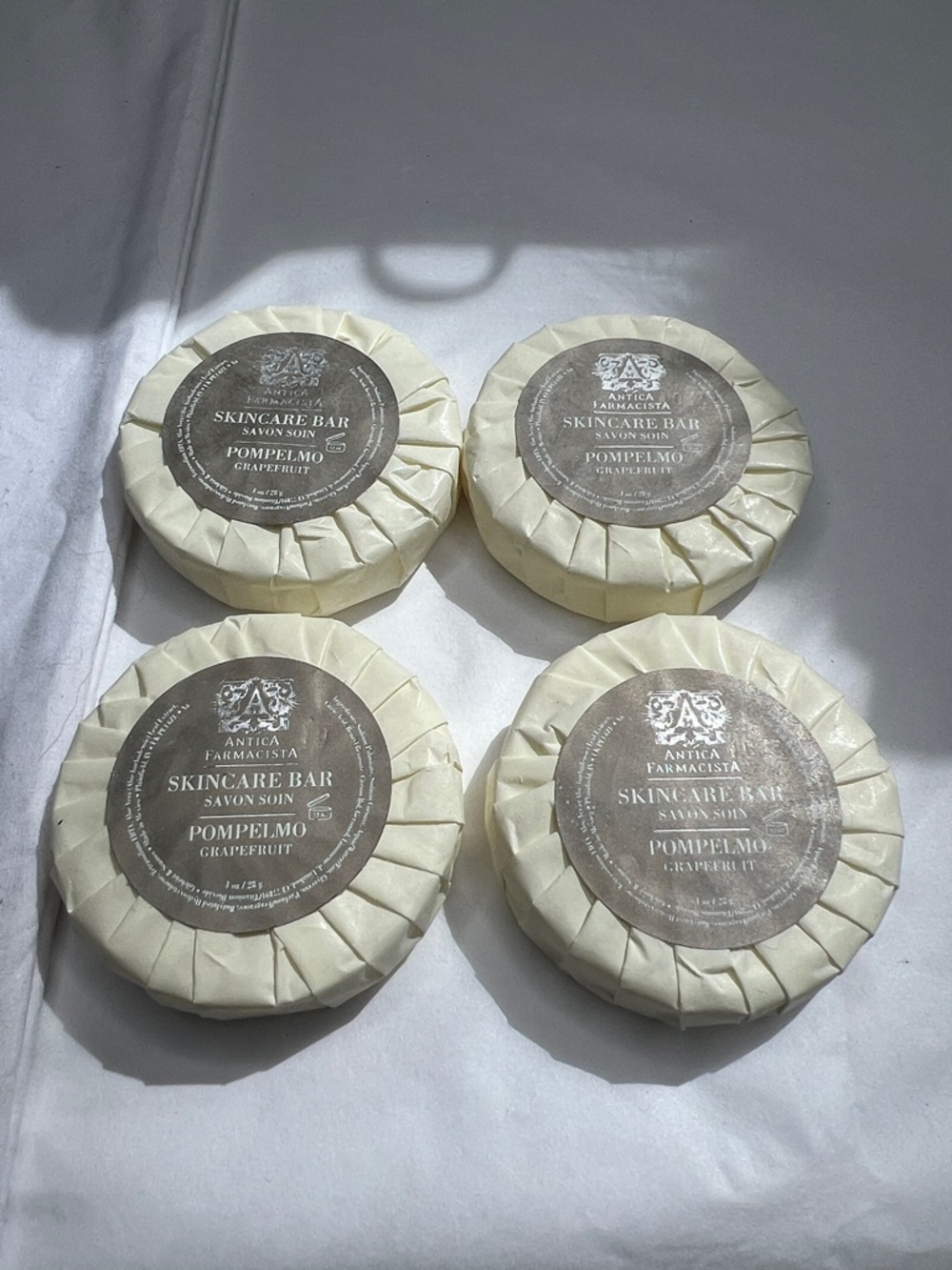 Antica Farmacista Pompelmo Grapefruit 4 Skincare Soap Bars - New Wrapped